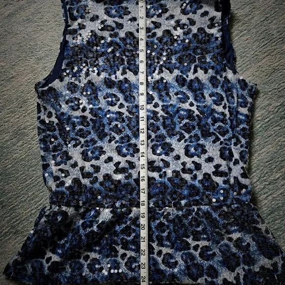 Boston Proper Animal Print Shimmer Tank - Picture 3 of 3